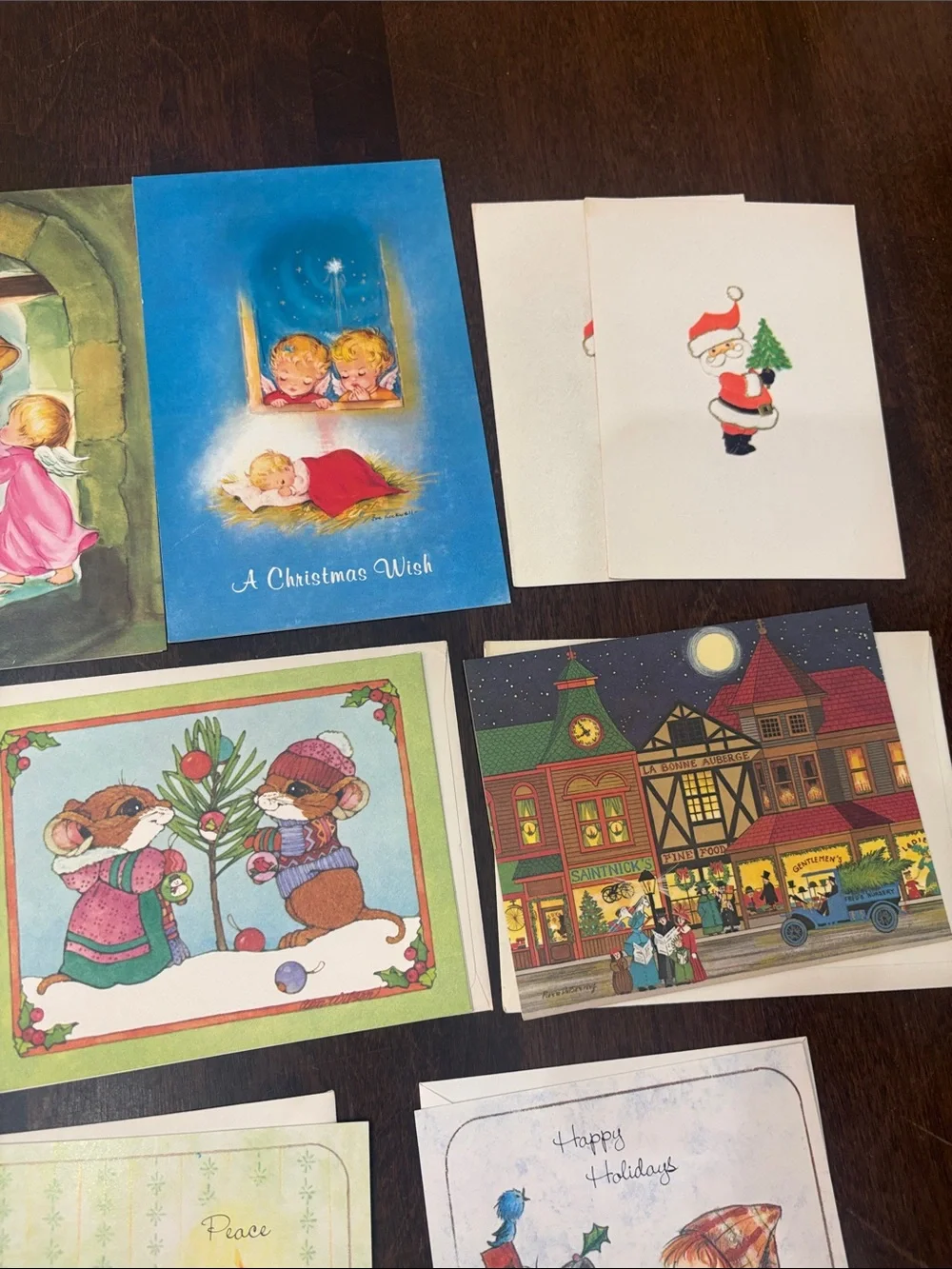 11 Vintage Holiday Greeting Card Assortment
